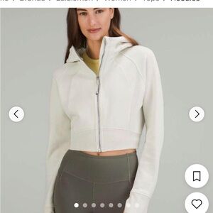 Lululemon Scuba Bone Cropped Hoodie